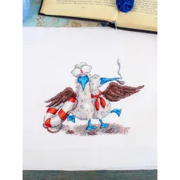 Kryželių siuvinėjimo rinkinys "Laimingi jūreiviai" 14x17 cm SNV-896