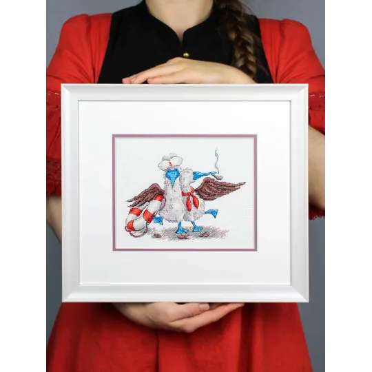 Набор для вышивания крестом "Счастливые моряки" 14x17 см SNV-896