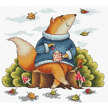 Siuvinėjimo rinkinys "Rudens poilsis" 18x19 cm SM-786