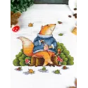 Cross stitch kit "Autumn relaxation" 18x19 cm SM-786