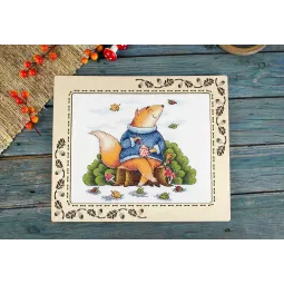 Kreuzstich-Set "Herbstentspannung" 18x19 cm SM-786