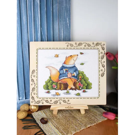Cross stitch kit "Autumn relaxation" 18x19 cm SM-786