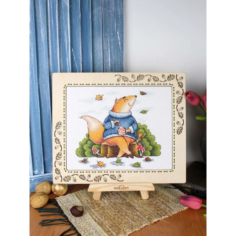 Kreuzstich-Set "Herbstentspannung" 18x19 cm SM-786