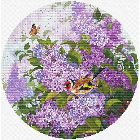 Cross stitch kit "Lilac Garden" 34 х 35 cm SANS-83