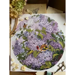 Siuvinėjimo kryželiu rinkinys "Alyvų sodas" 34 x 35 cm SANS-83