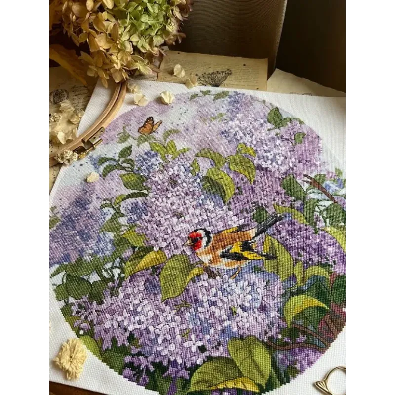 Kreuzstich-Set "Flieder Garten" 34 x 35 cm SANS-83