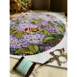Cross stitch kit "Lilac Garden" 34 х 35 cm SANS-83