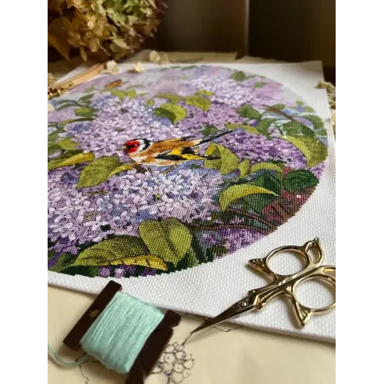 Cross stitch kit "Lilac Garden" 34 х 35 cm SANS-83