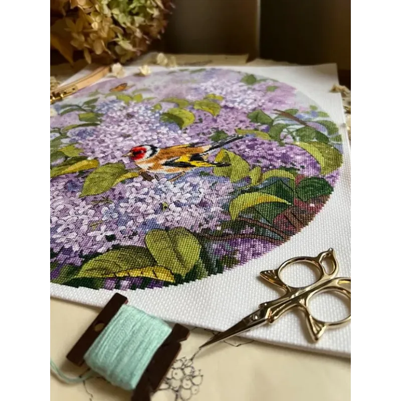 Kreuzstich-Set "Flieder Garten" 34 x 35 cm SANS-83