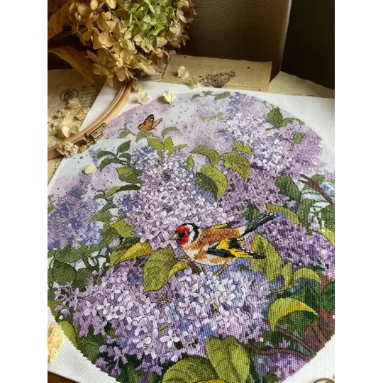 Cross stitch kit "Lilac Garden" 34 х 35 cm SANS-83
