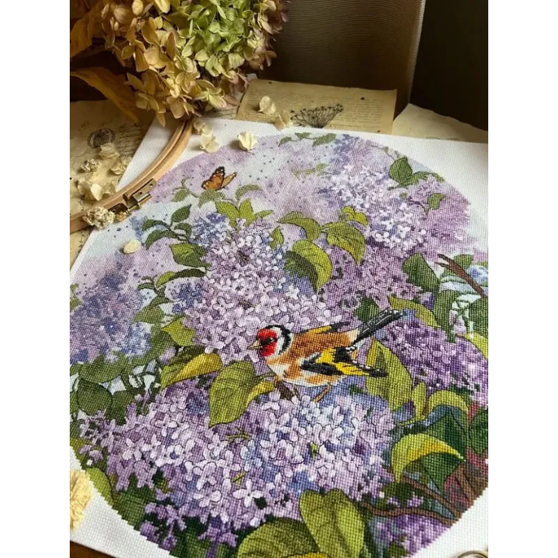 Cross stitch kit "Lilac Garden" 34 х 35 cm SANS-83