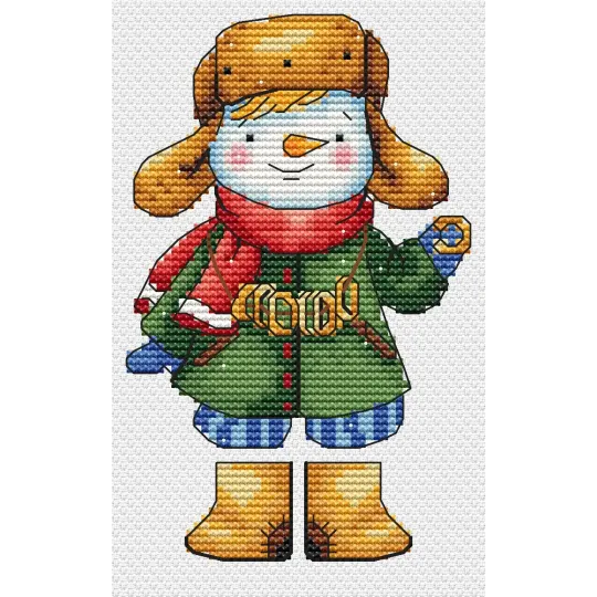 Cross stitch kit "Snowman boy" 9х15 cm SANS-82