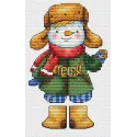 Siuvinėjimo kryželiu rinkinys "Sniego berniukas" 9х15 cm SANS-82