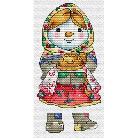 Kryžiaus dygsnio rinkinys "Besmegenė mergaitė" 7х14,5 cm SANS-81