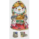 Cross stitch kit "Snowman girl" 7х14,5 cm SANS-81
