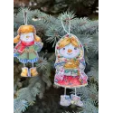 Kreuzstich-Set "Schneemannmädchen" 7х14,5 cm SANS-81