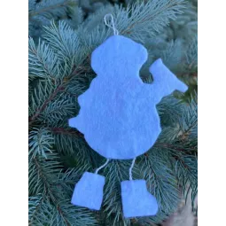 Набор для вышивания крестиком "Снеговик с птичкой" 10,5 х 14 см SANS-80