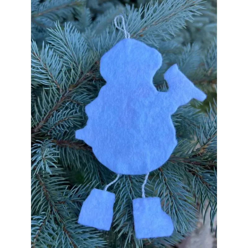 Siuvinėjimo kryželiu rinkinys "Sniego senis su paukščiu" 10,5 х 14 cm SANS-80