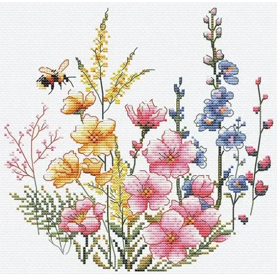 Kreuzstich-Set "Rosa Träume" 17 х 17 cm SANR-60