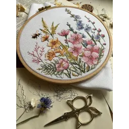 Kryželiu siuvinėjimo rinkinys "Rožinės svajos" 17 х 17 cm SANR-60
