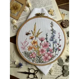 Kryželiu siuvinėjimo rinkinys "Rožinės svajos" 17 х 17 cm SANR-60