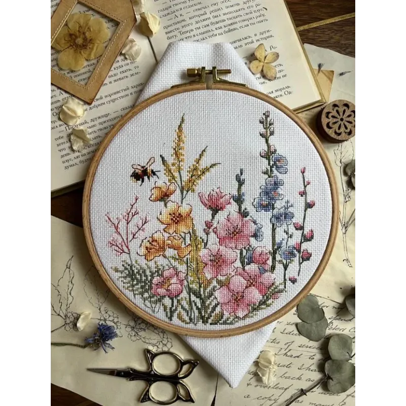 Cross stitch kit "Pink dreams" 17 х 17 cm SANR-60