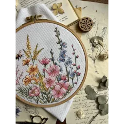 Kryželiu siuvinėjimo rinkinys "Rožinės svajos" 17 х 17 cm SANR-60