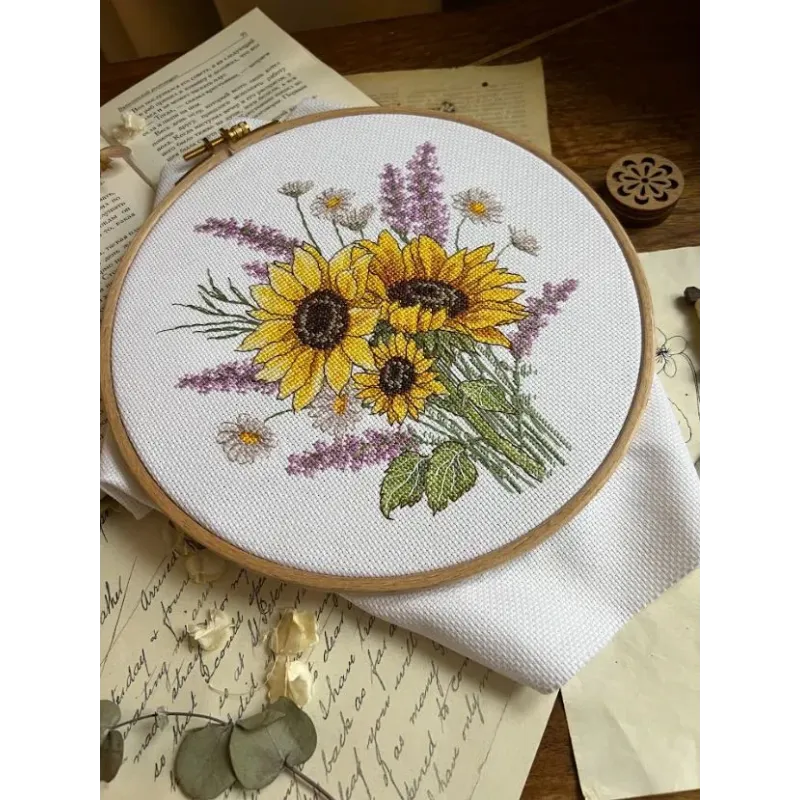 Kreuzstich-Set "Sonnenblumen"