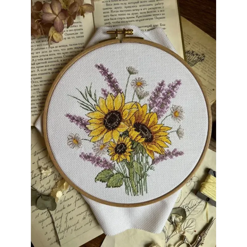 Kreuzstich-Set "Sonnenblumen"