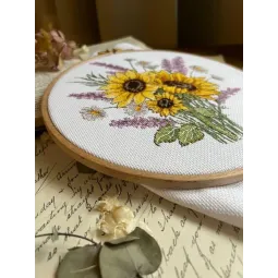 Cross stitch kit "Sunflowers" 16,5 х 18,5 cm SANP-76