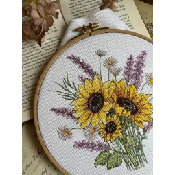 Cross stitch kit "Sunflowers" 16,5 х 18,5 cm SANP-76