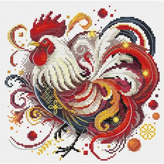Cross stitch kit "Rooster" 18х17 cm SANP-75