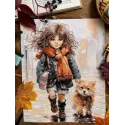 Cross stitch kit "Through puddles" 23 х 29 cm SANP-74