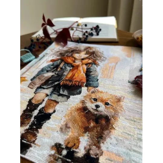 Cross stitch kit "Through puddles" SANP-74