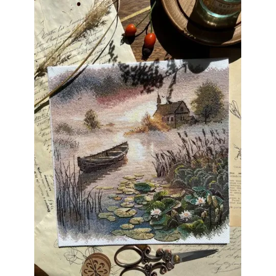 Cross stitch kit "The first rays" 21.5 х 21,5  cm SANP-73