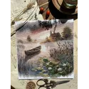 Cross stitch kit "The first rays" 21.5 х 21,5  cm SANP-73