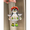 Kryželiu siuvinėjimo rinkinys "Pingvinas su girlianda" 11 х 14,5 cm SANP-70
