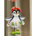 Kryželiu siuvinėjimo rinkinys "Pingvinas su girlianda" 11 х 14,5 cm SANP-70