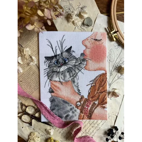 Cross stitch kit "Touch-me-not" 14,5 х 20 cm SANN-40