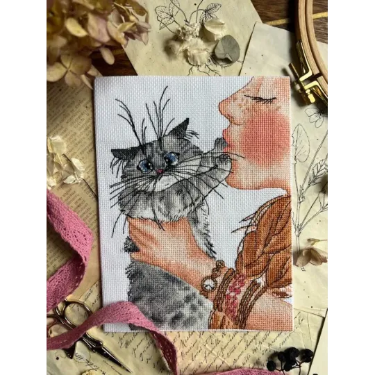 Cross stitch kit "Touch-me-not" 14,5 х 20 cm SANN-40