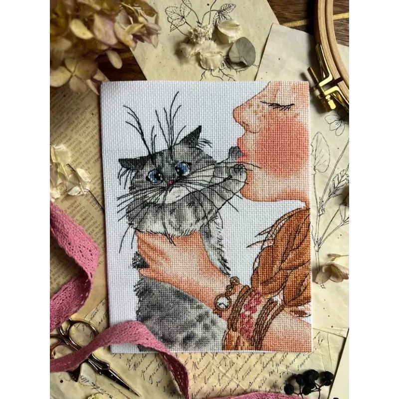 Cross stitch kit "Touch-me-not" 14,5 х 20 cm SANN-40