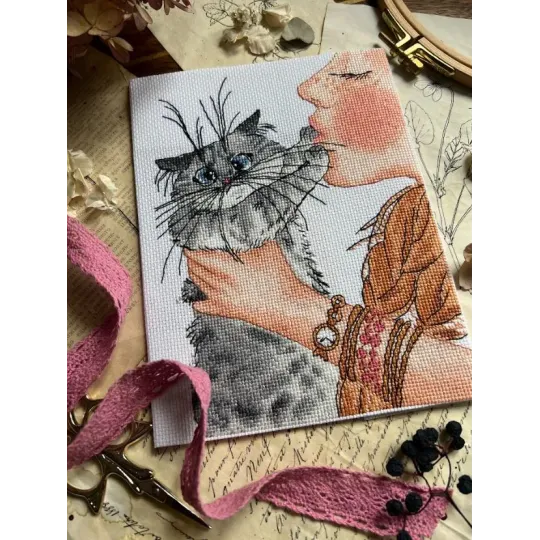 Cross stitch kit "Touch-me-not" 14,5 х 20 cm SANN-40