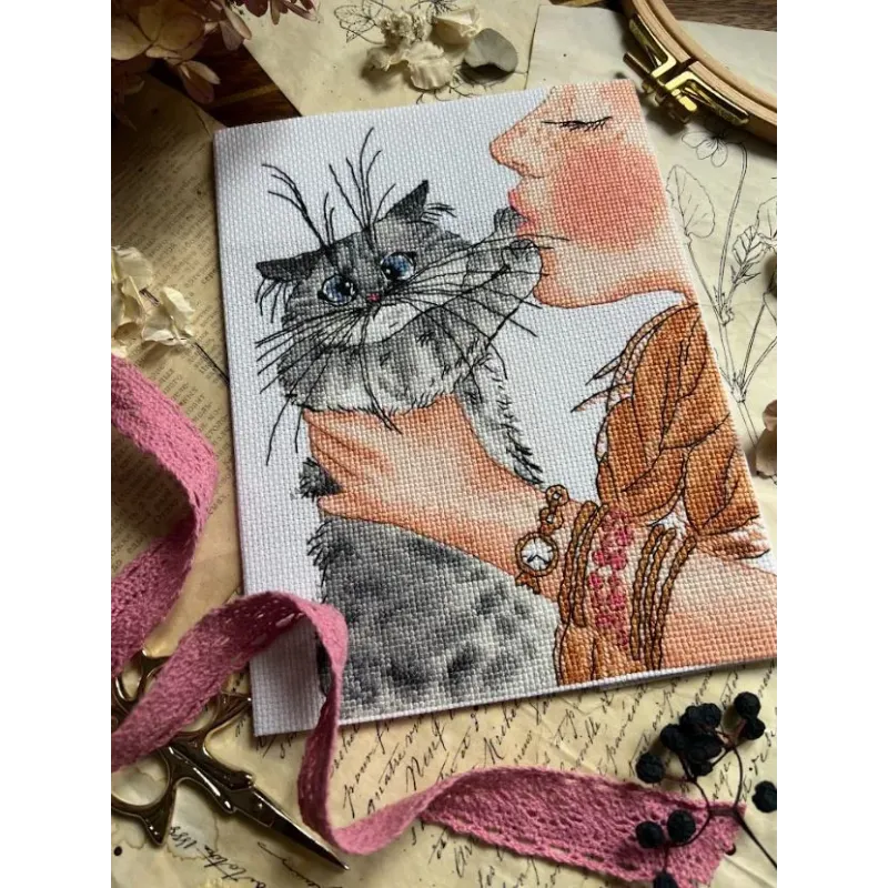 Cross stitch kit "Touch-me-not" 14,5 х 20 cm SANN-40