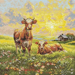 Siuvinėjimo kryželiu rinkinys "Laukymė" 18,5 x 20 cm SANN-39