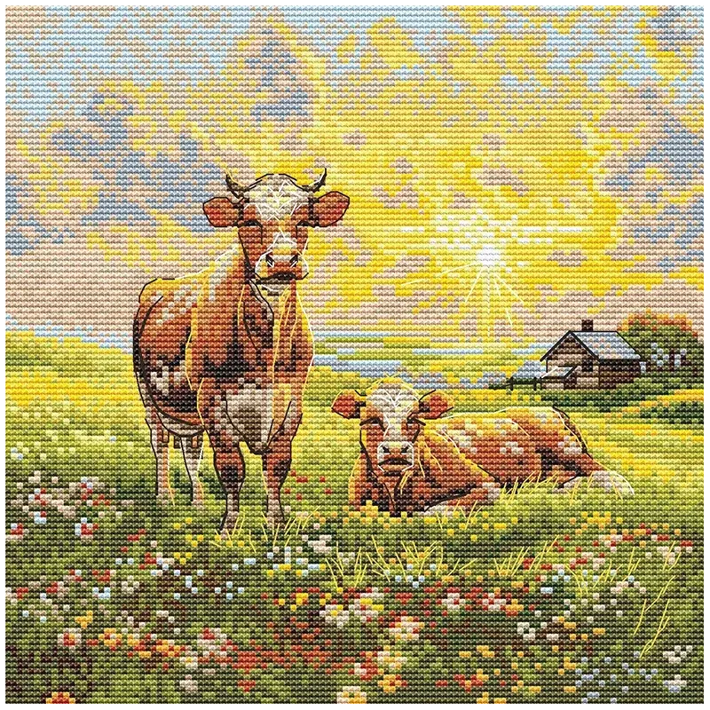 Siuvinėjimo kryželiu rinkinys "Laukymė" 18,5 x 20 cm SANN-39