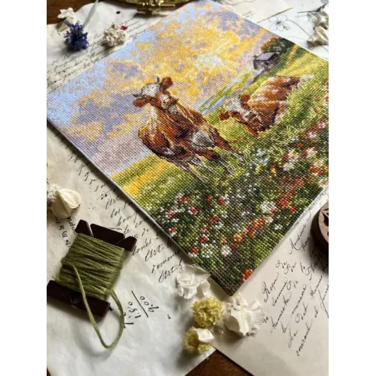 Cross stitch kit "In the meadow" SANN-39