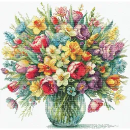 Набор для вышивания крестом "Яркое настроение" 29 х 29,5 см SANYA-04