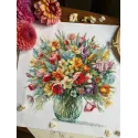 Kryželiu siuvinėjimo rinkinys "Šviesi nuotaika" 29 x 29,5 cm SANYA-04