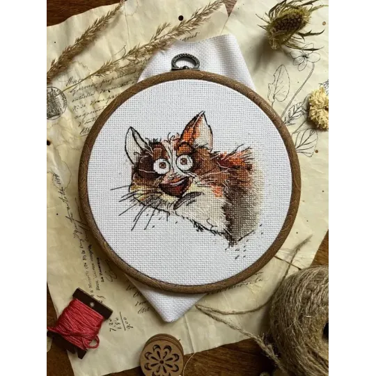 Cross stitch kit "Emotions. Surprise" SANE-08