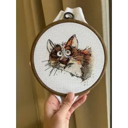 Cross stitch kit "Emotions. Surprise" 12 х 11,5 cm SANE-08